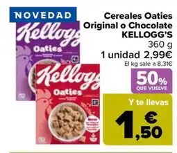 Carrefour KELLOGG'S Cereales Oaties Original o Chocolate oferta