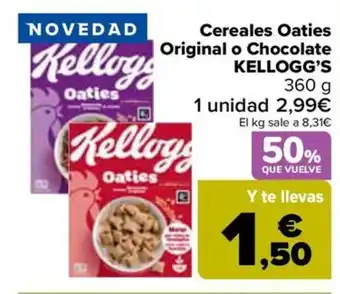 Carrefour KELLOGG'S Cereales Oaties Original o Chocolate oferta
