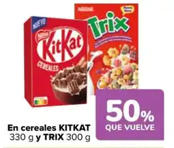 Carrefour KITKAT y TRIX En cereales oferta
