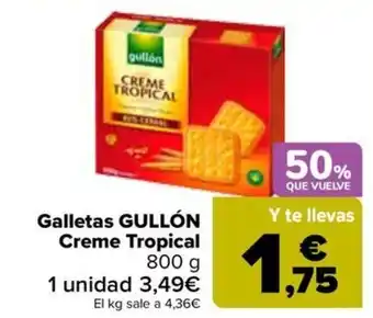 Carrefour GULLÓN Galletas Creme Tropical oferta