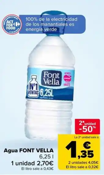 Carrefour FONT VELLA Agua oferta