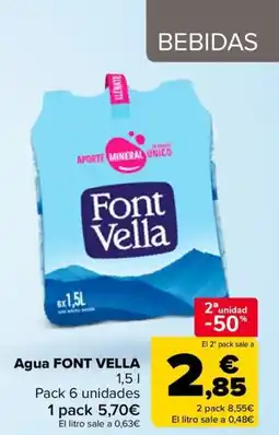 Carrefour FONT VELLA Agua oferta
