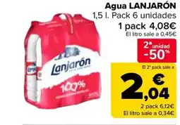 Carrefour LANJARÓN Agua oferta