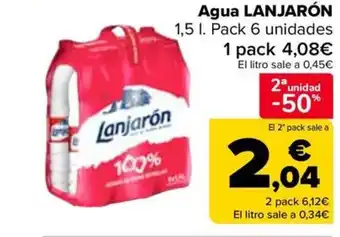 Carrefour LANJARÓN Agua oferta