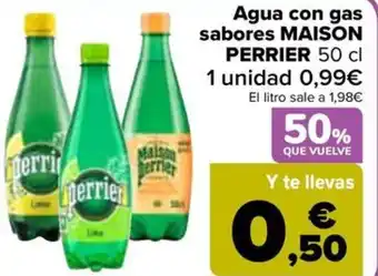 Carrefour MAISON PERRIER Agua con gas sabores oferta