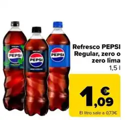 Carrefour PEPSI Refresco Regular, zero o zero lima oferta