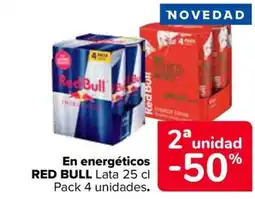 Carrefour RED BULL En energéticos oferta