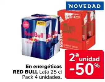 Carrefour RED BULL En energéticos oferta