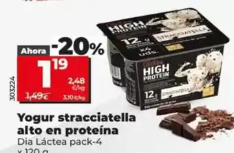Dia Dia lactea - yogur stracciatella alto en proteina oferta