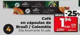 Dia Dia - cafe en capsulas de brasil / colombia oferta
