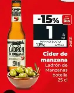 Dia Ladrón de manzanas - cider de manzana oferta