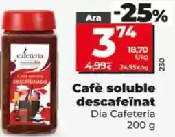 Dia Dia cafeteria - café soluble descafeinado oferta