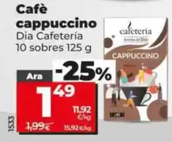 Dia Dia cafeteria - cafe cappuccino oferta