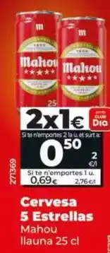 Dia Mahou - cerveza 5 estrellas oferta