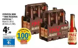 E.Leclerc 1906 - cerveza mini reserva especial oferta