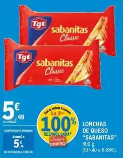 E.Leclerc Sabanitas - lonchas de queso oferta