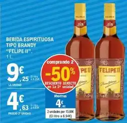 E.Leclerc Felipe ii - bebida espirituosa tipo brandy oferta