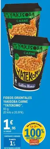 E.Leclerc Yatekomo - fideos originales yakisoba carne oferta