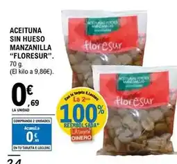 E.Leclerc Floresur - aceituna sin hueso manzanilla oferta