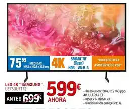E.Leclerc Samsung - led 4k ue75du7172 oferta