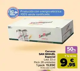 Carrefour SAN MIGUEL Cerveza Especial oferta