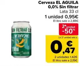 Carrefour EL AGUILA Cerveza 0,0% Sin filtrar oferta