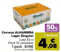 Carrefour ALHAMBRA Cerveza Lager Singular oferta