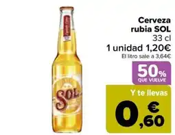 Carrefour SOL Cerveza rubia oferta