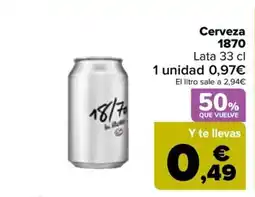 Carrefour 1870 Cerveza oferta