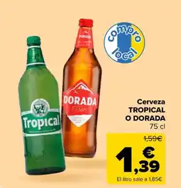 Carrefour TROPICAL O DORADA Cerveza oferta