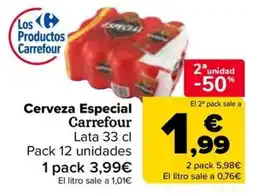 Carrefour Cerveza Especial Carrefour oferta