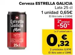 Carrefour ESTRELLA GALICIA Cerveza oferta