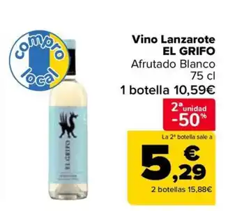 Carrefour EL GRIFO Vino Lanzarote oferta