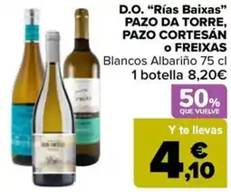 Carrefour D.o. “rías baixas” pazo da torre, pazo cortesán o freixas oferta