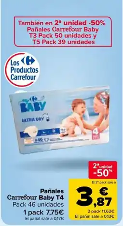 Carrefour Pañales Carrefour Baby T4 oferta