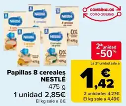 Carrefour NESTLÉ Papillas 8 cereales oferta
