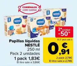 Carrefour NESTLÉ Papillas líquidas oferta