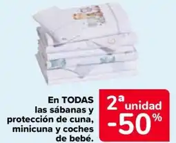 Carrefour En todas las sábanas y protección de cuna, minicuna y coches de bebé. oferta