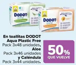 Carrefour DODOT En toallitas Aqua Plastic Free oferta