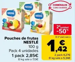 Carrefour NESTLÉ Pouches de frutas oferta