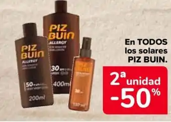 Carrefour PIZ BUIN En todos los solares oferta