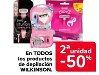 Carrefour WILKINSON En todos los productos de depilación oferta
