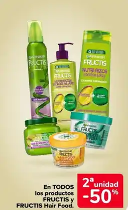 Carrefour FRUCTIS En todos los producto fructis hair food. oferta