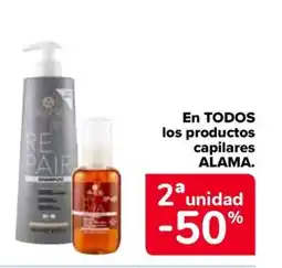 Carrefour ALAMA En todos los productos capilares oferta