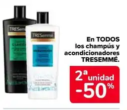 Carrefour TRESEMMÉ En todos los champús y acondicionadores oferta