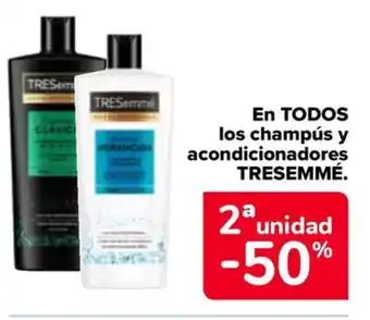 Carrefour TRESEMMÉ En todos los champús y acondicionadores oferta
