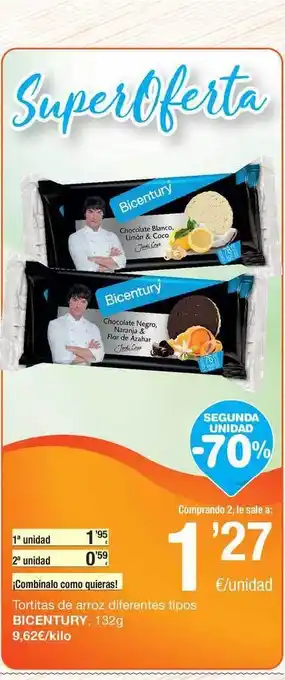 SPAR Fragadis Bicentury Tortitas De Arroz Diferentes Tipos 132g oferta