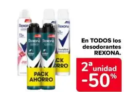 Carrefour REXONA En todos los desodorantes oferta