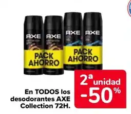 Carrefour AXE En todos los desodorantes Collection 72H oferta