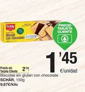 SPAR Fragadis Schär Biscoites Sin Gluten Con Chocolate 150g oferta